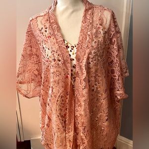 EMERETTE WOMENS DUSTER, PEACH, size large